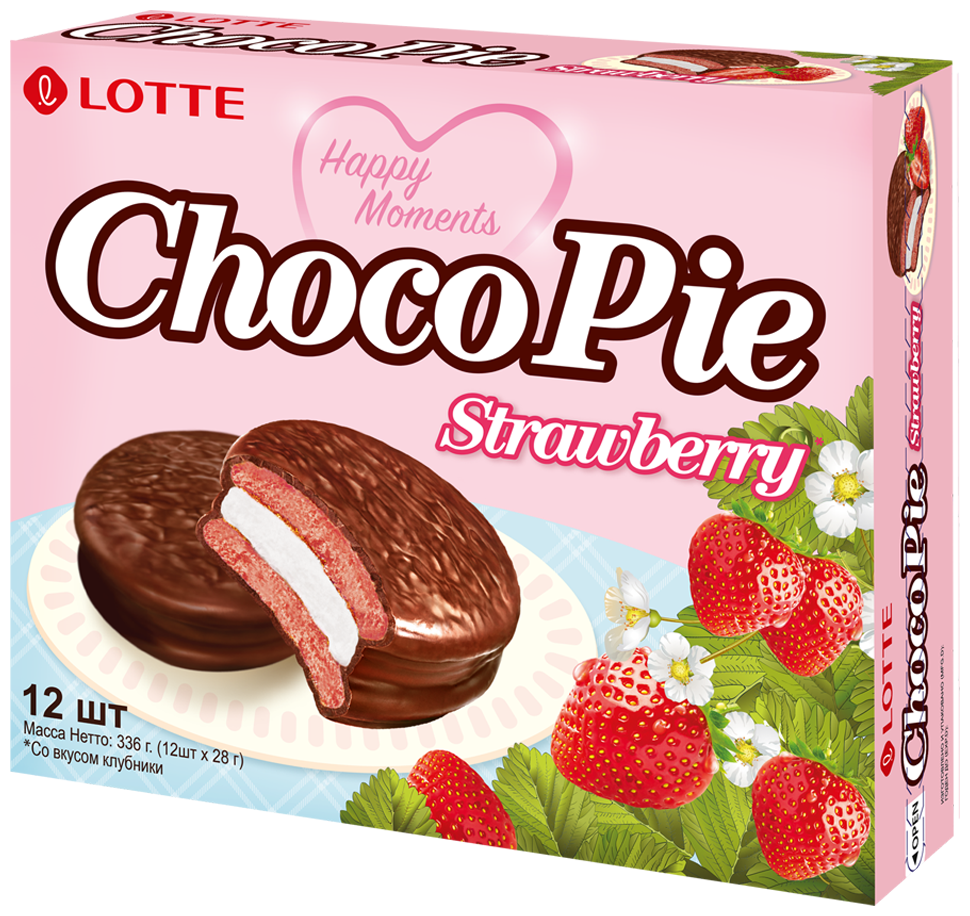 Пирожное Lotte Choco Pie, 336 г, 12 шт. в уп.