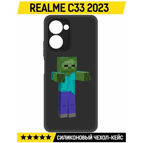 Чехол-накладка Krutoff Soft Case Minecraft-Гигант для Realme C33 2023 черный чехол накладка krutoff soft case minecraft гигант для realme c53 черный