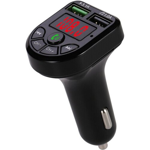 Автомобильное зарядное устройство Bluetooth FM (Черный) автомобильное зарядное устройство и fm передатчик bc41