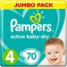 Подгузники Pampers Active Baby-Dry 9-14кг Размер 4 70шт х 3шт