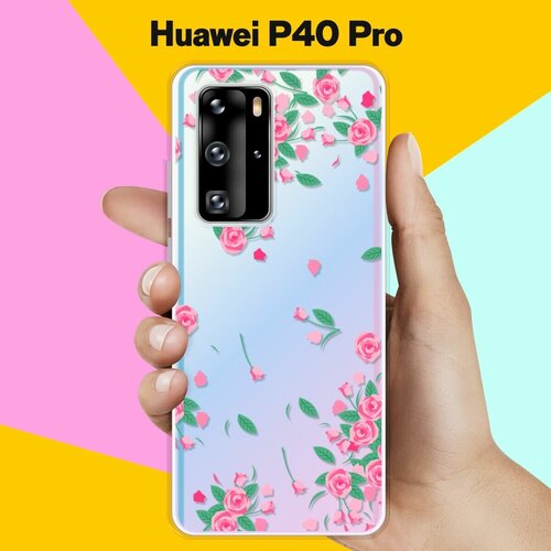 Силиконовый чехол Розочки на Huawei P40 Pro