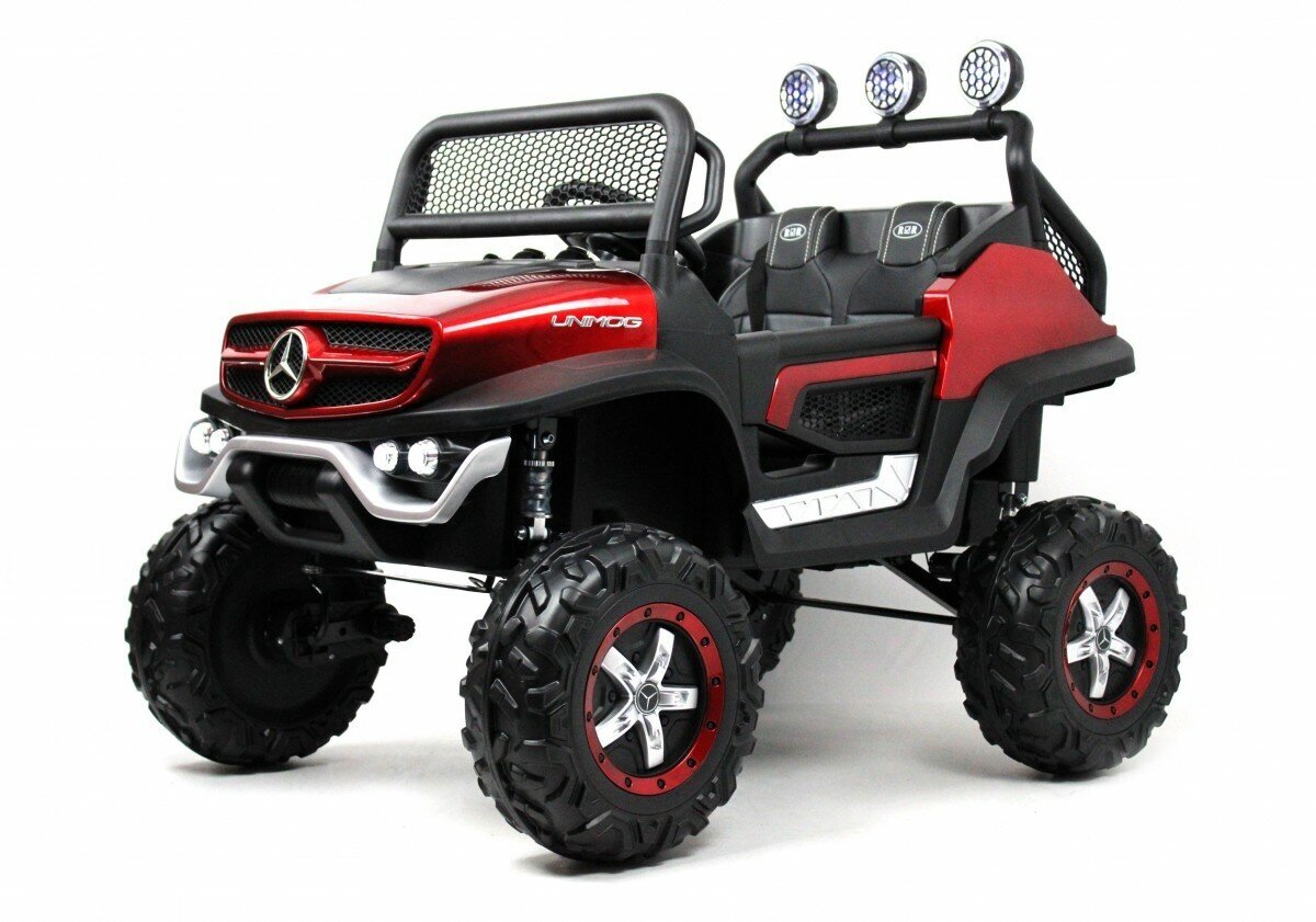 RiverToys Автомобиль Mercedes-Benz Unimog Mini P777BP, вишневый глянец