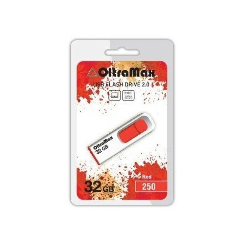 Флеш-накопитель 32Gb OltraMax 250, USB 2.0, пластик, красный
