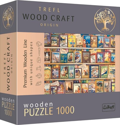 Пазл деревянный Trefl 1000 деталей: Путеводители по миру