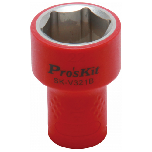 Изолированная 3/8 дюйма торцевая головка Proskit SK-V321B 21 мм (1000 В - VDE)