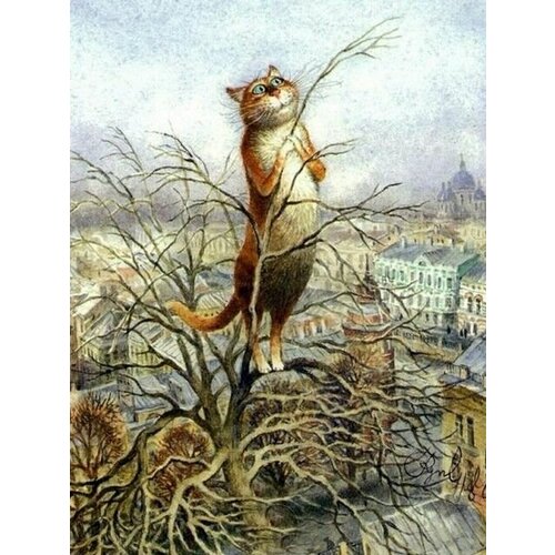 Картины по номерам кот Питер на подрамнике 40х50 см Санкт -Петербург