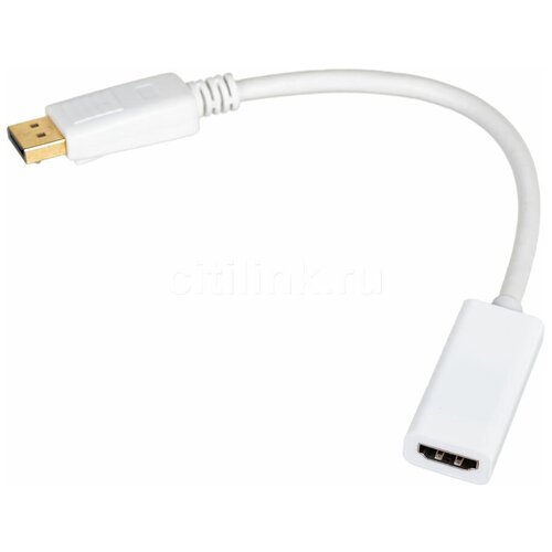 Переходник HDMI (f) - DisplayPort (m) , белый