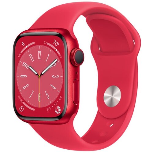 Умные часы APPLE Watch Series 8 GPS 41mm Product Red Aluminium Case with Red Sport Band MNP73