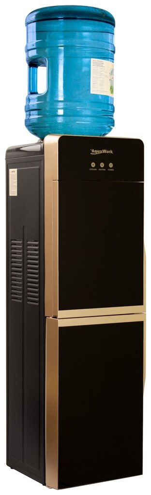 Кулер для воды Aqua Work R85-W золото-черный со шкафчиком компрессорный - фотография № 9