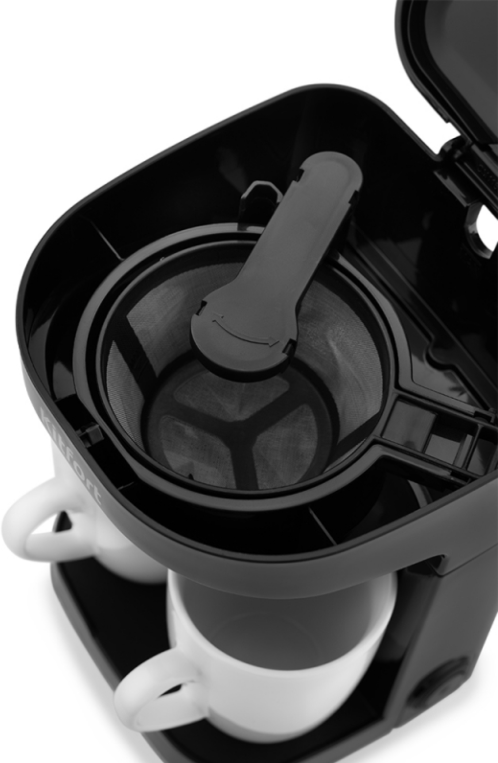 Капельная кофеварка Kitfort ,автоотключение при неиспользовании, + 2 керамические кружки ёмкостью 150 мл - фотография № 3