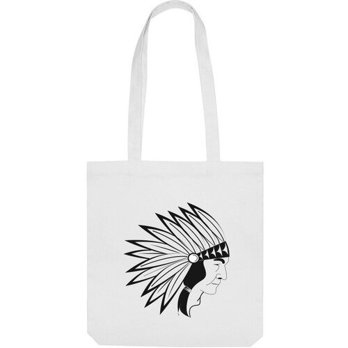 фото Сумка «профиль индейца» (белый) us basic