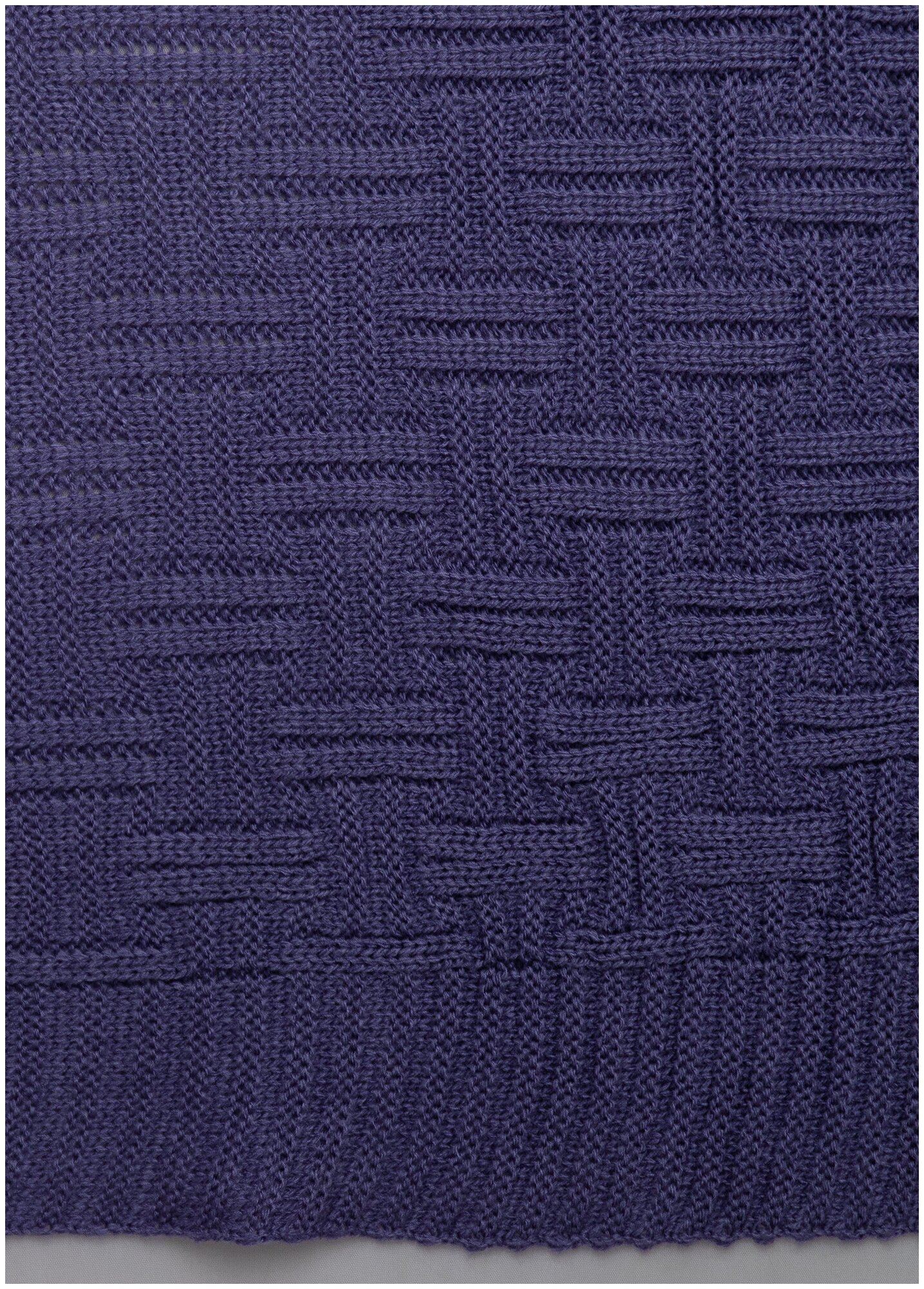 Плед вязаный BUENAS NOCHES Assai Акрил, 180х200, фиолетовый - фотография № 12