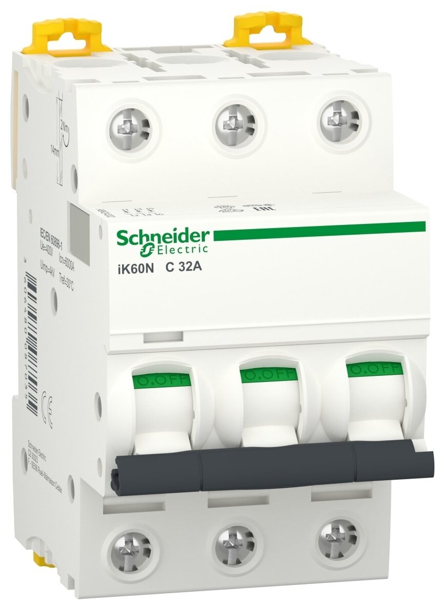 Автоматический выключатель Schneider Electric Acti9 3P 32А (C) 6кА, A9K24332