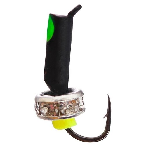 Мормышка Столбик чёрная с кольцом из страз 04 г d2 мм 421₽