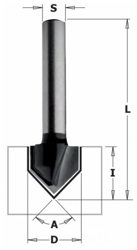 Фреза концевая гравировальная (60) Z2 HW S8 D11мм CMT K958-110
