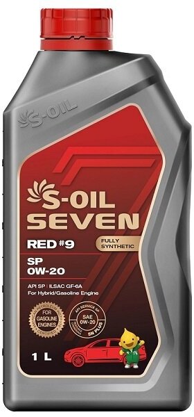 Синтетическое моторное масло S-OIL 7 RED #9 SP 0W-20, 1л