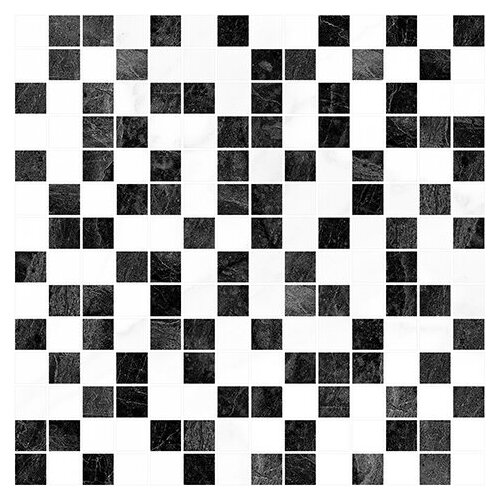 Мозаика Laparet Crystal чёрный+белый 30x30 (цена за 16 шт)