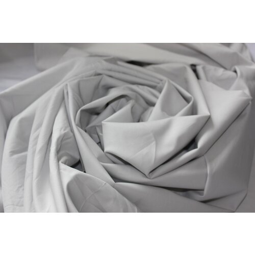 Ткань хлопок, рубашечный, плательный серый 1м