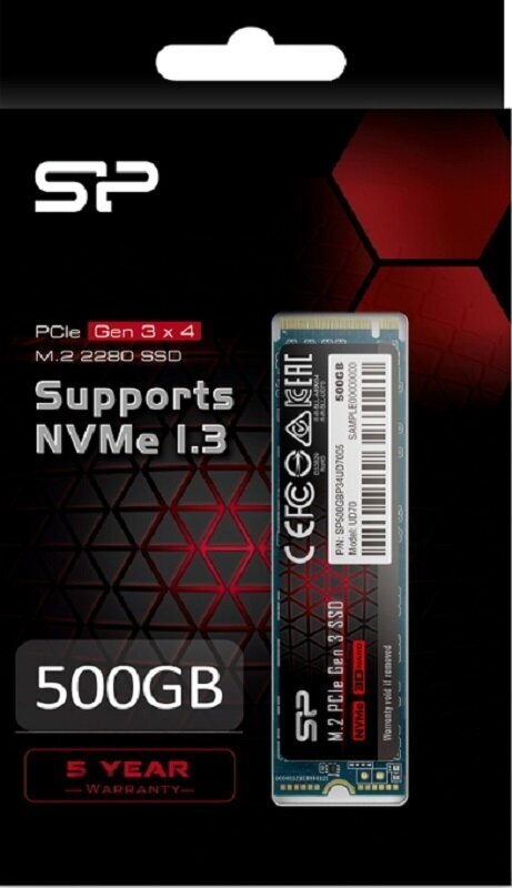 SSD накопитель SILICON POWER M-Series UD70 500ГБ, M.2 2280, PCI-E x4, NVMe - фото №3