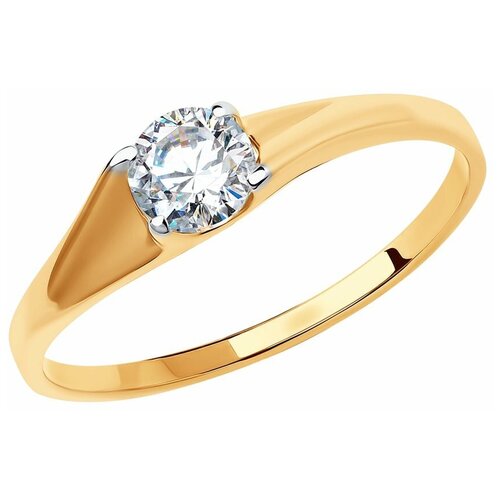 фото Кольцо из золота с фианитом 51-110-00943-1 diamant