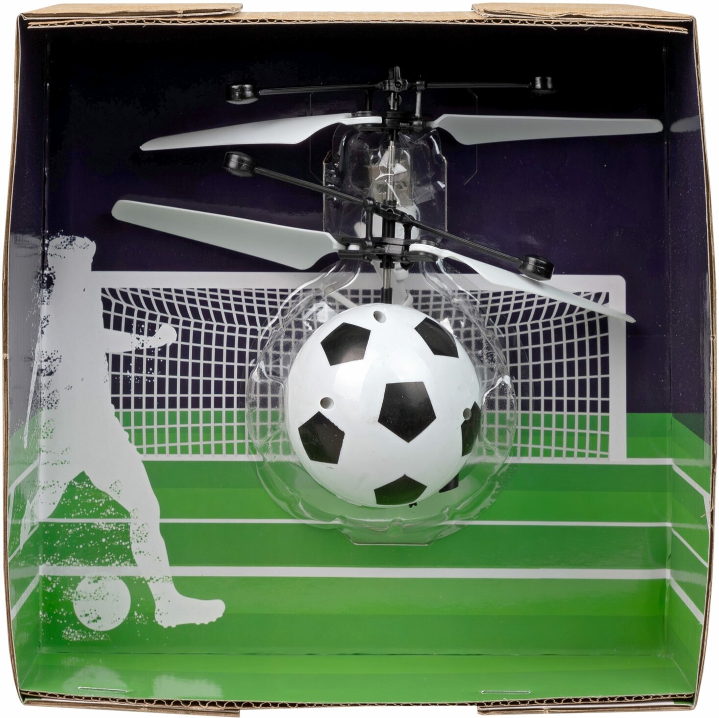 Летающий шар 1 TOY Gyro-Football, 20 см, белый/черный/синий