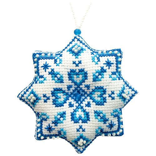 фото Zengana набор для вышивания снежинка 8.5 × 8.5 см (м-030)