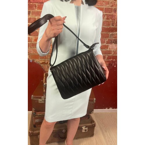 фото Сумка кросс-боди gilda tohetti, фактура матовая, черный