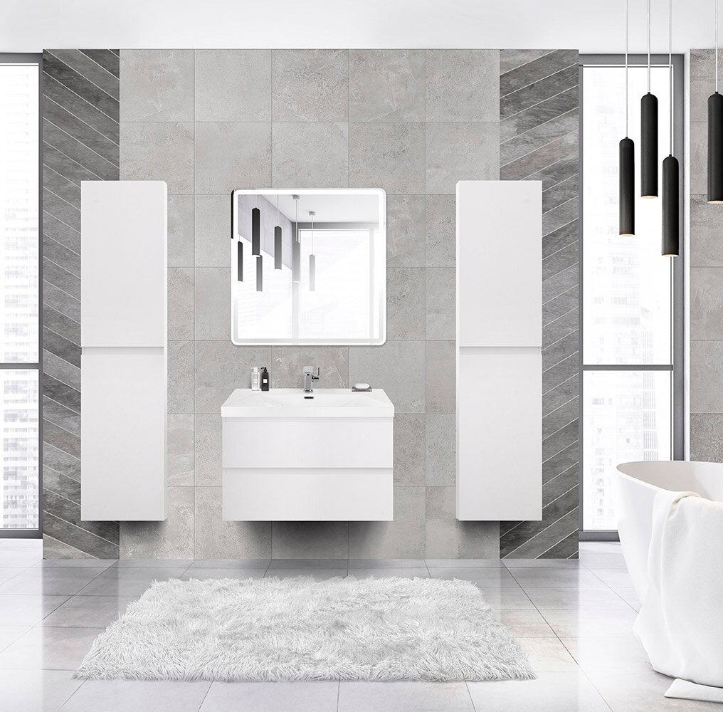 фото Мебель для ванной подвесная CEZARES MOLVENO 46-80 Bianco Ghiaccio