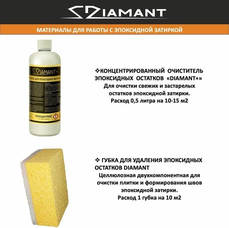 Затирка эпоксидная Diamant Color цвет сиреневый 022,2,5кг - фотография № 4