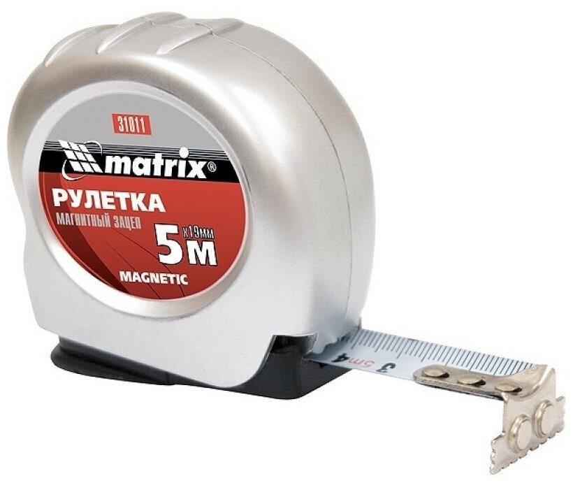Рулетка Matrix Magnetic 5 м х 19 мм, магнитный зацеп 31011