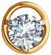 Подвеска Diamant online, золото, 585 проба, фианит