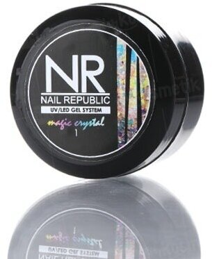 NAIL REPUBLIC MAGIC CRISTAL гель-краска С блестками №1 7ГР