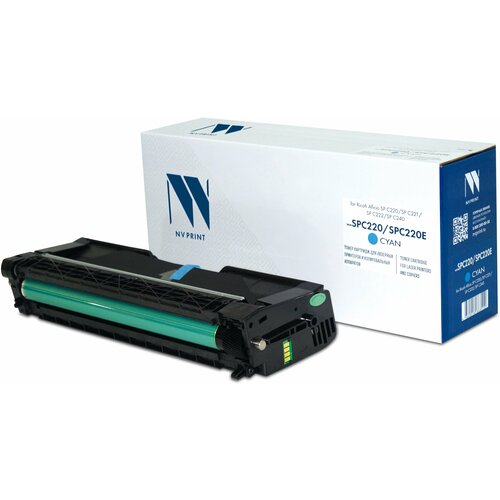 Картридж NVP совместимый NV-SPC220/SPC220E Cyan картридж nv print sp c220y желтый ricoh aficio sp c220 c221 c222 c240dn c240sf 406053 407645 nv spc220y