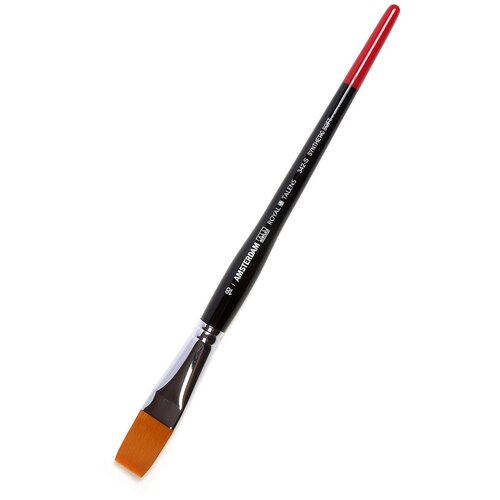 Купить Кисть для акрила Amsterdam 342 синтетика мягкая плоская ручка короткая №18, Royal Talens, Кисти