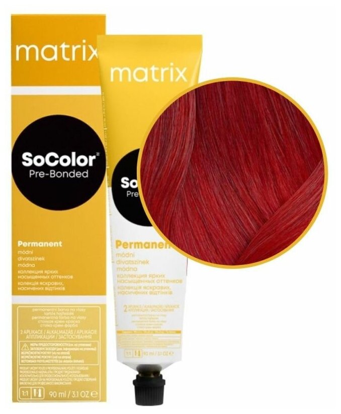 Matrix SoColor Pre-Bonded перманентный краситель Яркие оттенки