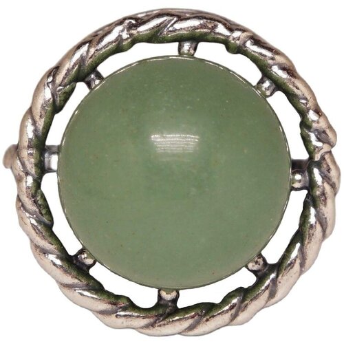 Кольцо, нефрит, размер 18.5, зеленый, серебряный кольцо formygirl бижутерный сплав золочение нефрит размер 16 5 зеленый