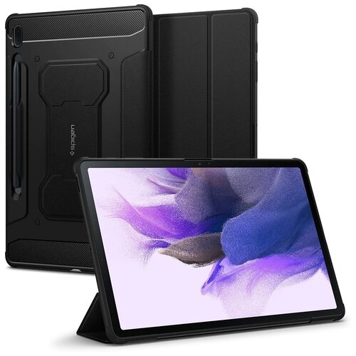 Защитный чехол для Galaxy Tab S7 FE/5G Spigen Rugged Armor Pro, Black [ACS03007] чехол spigen rugged armor pro для samsung galaxy tab s7 acs01607 оригинал black