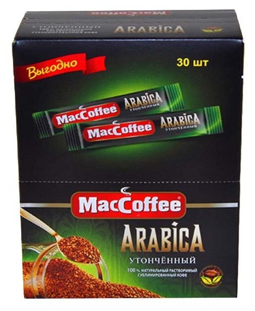 Кофе растворимый MacCoffee Arabica, сублимированный 2г, 30 шт - фотография № 1