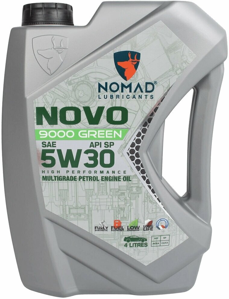 Синтетическое моторное масло Nomad NOVO 9000 Green SAE 5W30 4 L