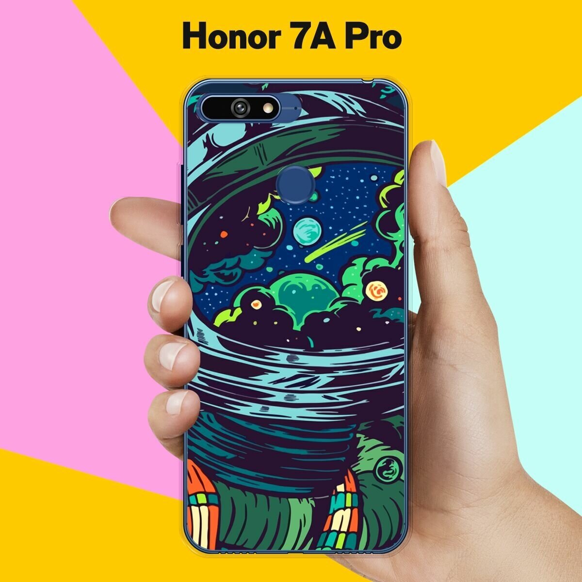 Силиконовый чехол на Honor 7A Pro Астронавт 60 / для Хонор 7А Про