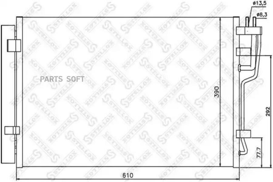 10-45102-SX_=AVA HY5183 [976062H000] !радиатор кондиционера\ Hyundai Avante/Elantra/i30 1.4-2.0 06>