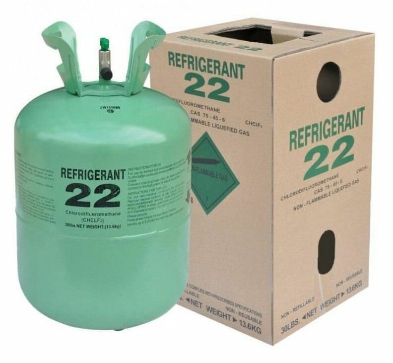 Хладагент Refrigerant, Хладагент 22, для кондиционеров, универсальный, гидрофторуглерод, 15,6 кг