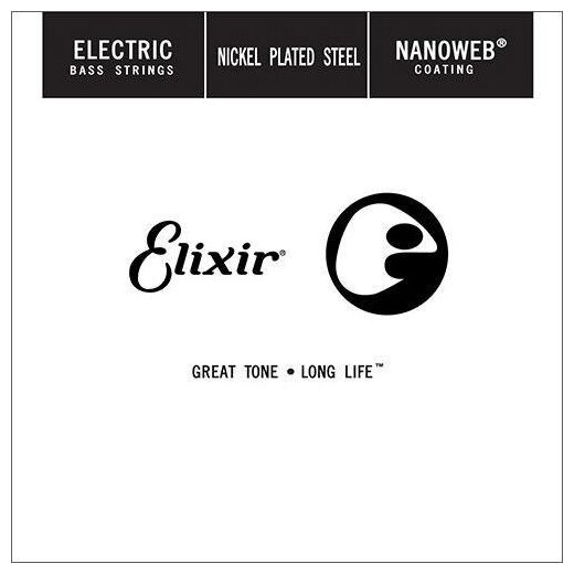 Струны для бас-гитары Elixir Nanoweb Bass 15380 Nickel Steel - (80)