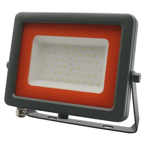 Прожектор светодиодный PFL-S2 50Вт 6500К IP65 220–240В с клапаном закален. матов. стекло сер. 2853301D JazzWay