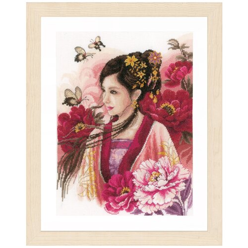 фото Lanarte набор для вышивания asian lady in pink (восточная девушка в розовом) 30 х 41 см (pn-0170199)