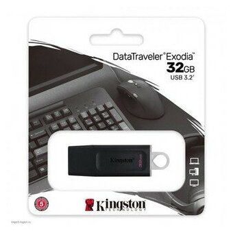 Флеш Диск USB 3.2 32Gb Kingston DataTraveler Exodia DTX/32GB черный