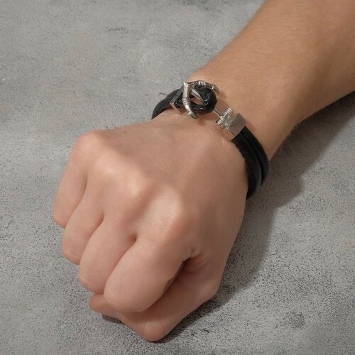 фото Браслет, размер 21.5 см, черный россия