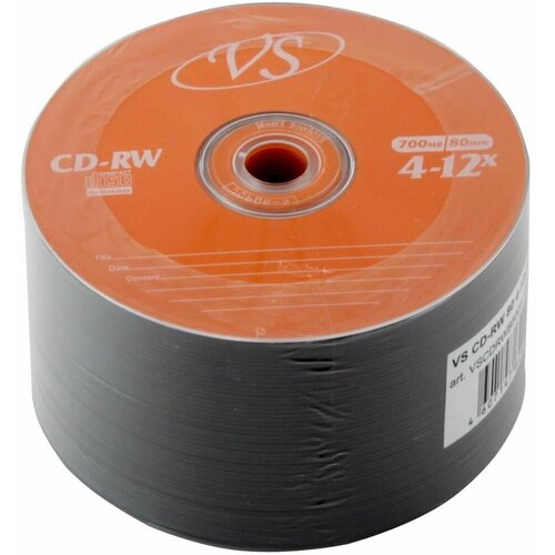 Компакт-диск CD-RW 50штук 700Mb 4-12x Bulk (12717)