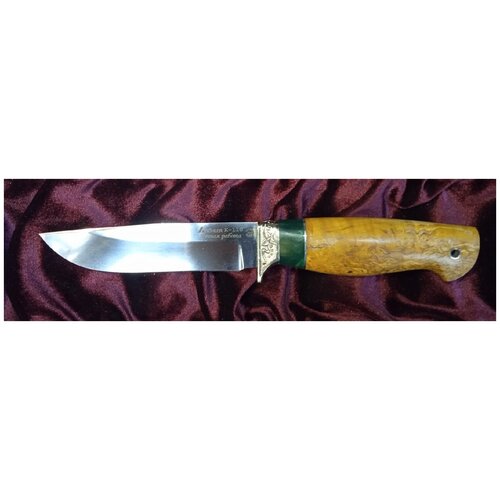 Нож кованый Волк желтый сталь К-110