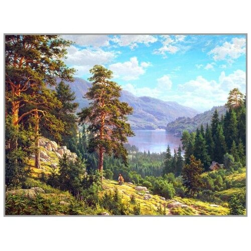 Купить MILATO Алмазная мозаика «Воспоминание о Сибири» 40х30 см, 33 цвета